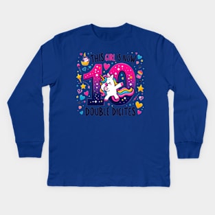 10 Years Old girl Birthday Kids Long Sleeve T-Shirt